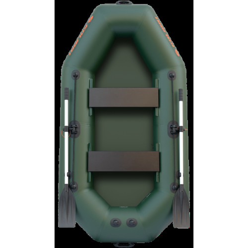 Надувна лодка Kolibri K-240T(S) 2 місцева ПВХ 850 г/м² вага 14.6 кг для риболовлі та відпочинку без настилу