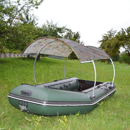 Тент BVS TENT ВLong складний каркас 229х147 см для надувних човнів 240-300 см з додатковим козирком