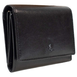 Гаманець жіночий шкіряний Semi Line RFID Black (P8263-0) 9 відділень для карток компактний 12 х 9.5 х 2 см Гаманець жіночий шкіряний Semi Line RFID Black (P8263-0) 9 відділень для карток компактний 12 х 9.5 х 2 см