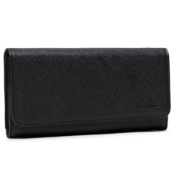 Гаманець жіночий Semi Line Black (3052) штучна шкіра 3 відділення для купюр 5 слотів для карток 19х10х3 см Гаманець жіночий Semi Line Black (3052) штучна шкіра 3 відділення для купюр 5 слотів для карток 19х10х3 см