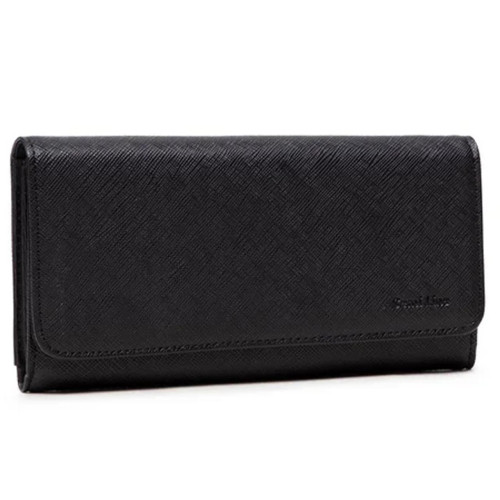 Гаманець жіночий Semi Line Black (3052) штучна шкіра 3 відділення для купюр 5 слотів для карток 19х10х3 см