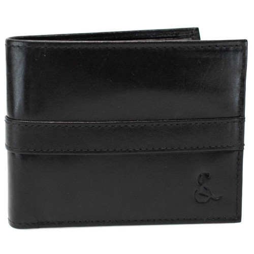 Портмоне чоловіче шкіряне Semi Line RFID Black P8265-0 з 4 слотами для карток 2 відділеннями для купюр