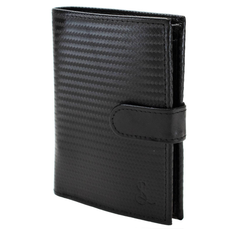 Портмоне чоловіче Semi Line RFID Black P8270-0 натуральна шкіра 7 відділень для карток елегантна подарункова коробка