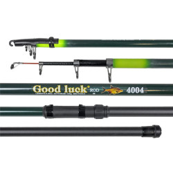 Вудка GOODLUCK Green BOLO 4м телескопічна легка неопренова рукоятка 230г 4 кільця з SIC-вставками Вудка GOODLUCK Green BOLO 4м телескопічна легка неопренова рукоятка 230г 4 кільця з SIC-вставками