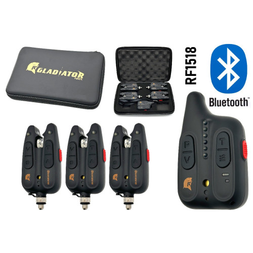 Набір сигналізаторів GLADIATOR BL1518 3+1 Black з пейджером Bluetooth до 150 м LED-підсвічування