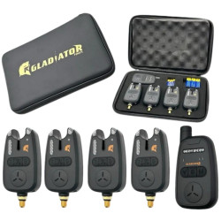 Сигналізатор риболовний Gladiator RF298 4+1 Black з пейджером до 200 м вологозахищений корпус регулювання гучності Сигналізатор риболовний Gladiator RF298 4+1 Black з пейджером до 200 м вологозахищений корпус регулювання гучності