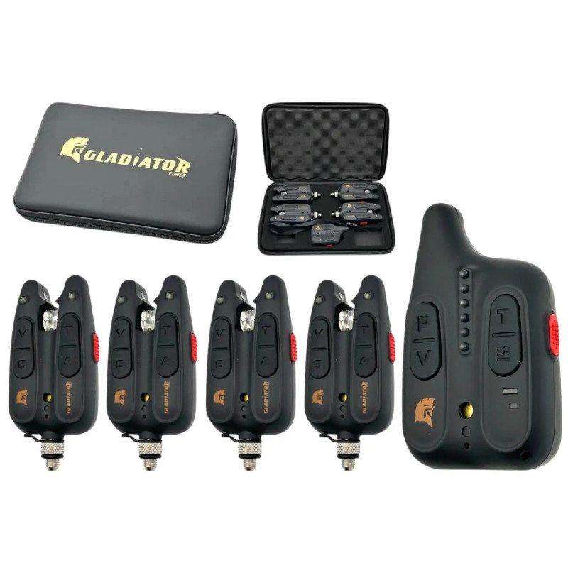 Набір сигналізаторів GLADIATOR BL1118 4+1 Black з пейджером LED-підсвічування до 150 м