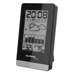 Метеостанція Technoline WS9125 Black електронна з прогнозом погоди на 12-24 години та індикатором комфортного клімату Метеостанція Technoline WS9125 Black електронна з прогнозом погоди на 12-24 години та індикатором комфортного клімату