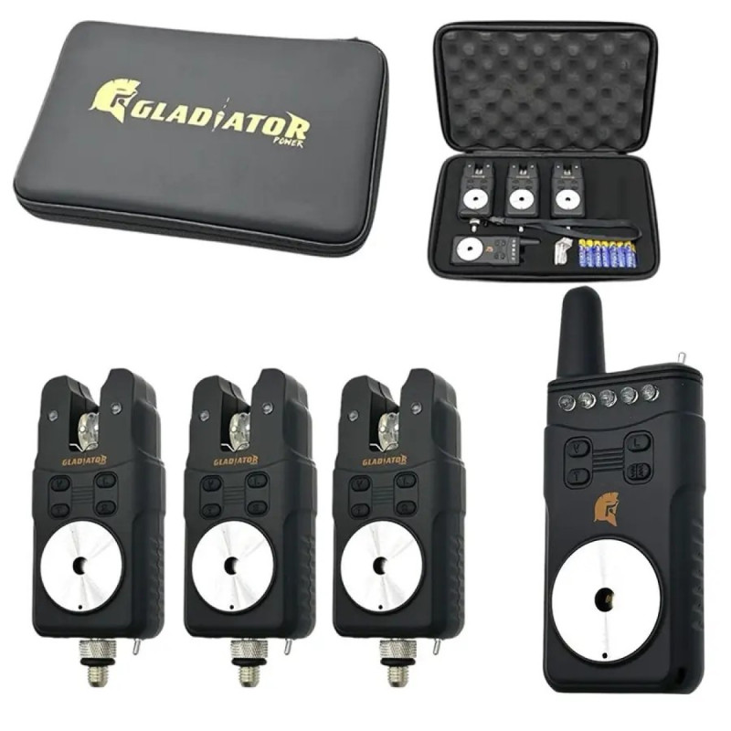 Сигналізатори GLADIATOR RF698 3+1 Black з пейджером 3 магніти радіус дії до 150 м вологозахист ударостійкість