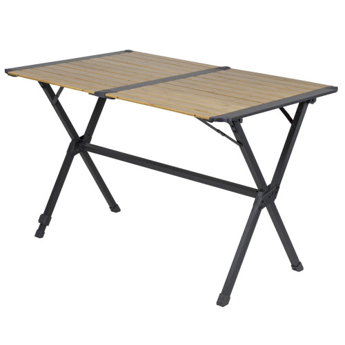 Стіл Bo-Camp Maryland L 111x72 см світло-коричневий з бамбуковою стільницею для 6-8 осіб та телескопічною ніжкою