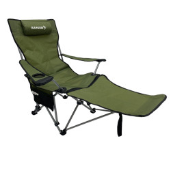 Складане крісло Ranger Relax RA 2255 темно-зелене поліестер 600D з регульованою спинкою і підставкою під ноги Складане крісло Ranger Relax RA 2255 темно-зелене поліестер 600D з регульованою спинкою і підставкою під ноги