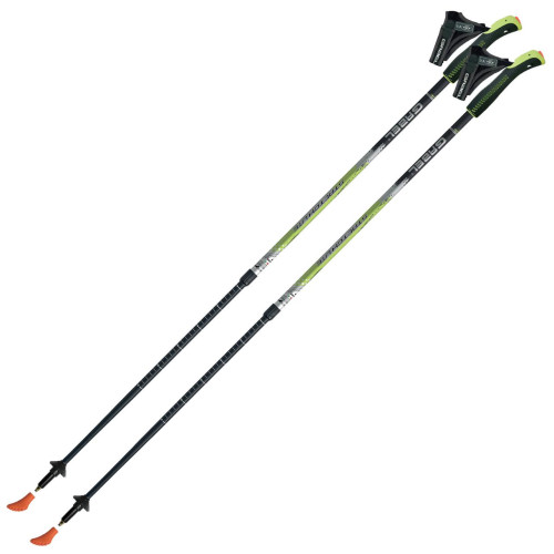 Палиці для скандинавської ходьби Gabel Stretch Lime Dual Tech телескопічні 2 секції алюмінієві 212 г