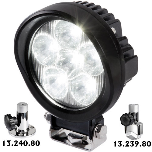 Прожектор LED HD Osculati 3x6 Вт чорний IP67 для навігаційної дуги 6000 К 10-30 В