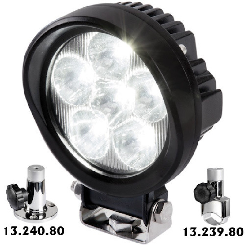 Прожектор LED HD Osculati 3x6 Вт чорний IP67 для навігаційної дуги 6000 К 10-30 В