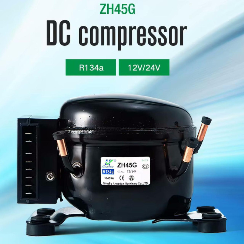 Компресор автохолодильника Anuodan ZH45G DC12V/DC24V енергозберігаючий швидке охолодження корисний на пікніках