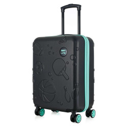 Валіза дитяча Semi Line T5889-2 Black/Blue об'єм 34л вага 2.5кг 4 колеса