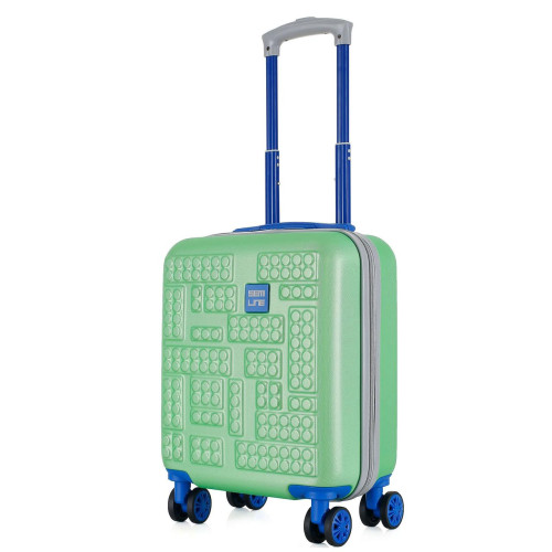 Валіза дитяча Semi Line T5890-1 Green/Blue об'єм 19 л 4 повноповоротних колеса телескопічна ручка