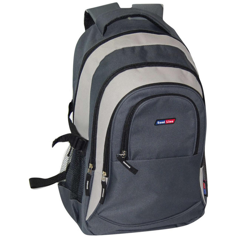 Рюкзак міський Semi Line 35 Black/Grey (BSL117-1) об'єм 35 л матеріал 600D Polyester PVC анатомічні шлейки