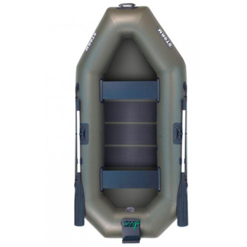 Надувна лодка Aqua-Storm ST 260DT ПВХ гребна з транцем 210 кг вантажопідйомність 260 см довжина 130 см ширина