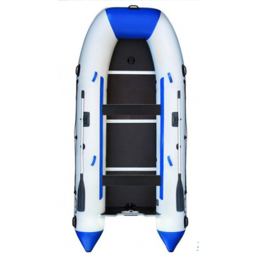 Надувна лодка Aqua-Storm Evolution STK 400 ПВХ чотиримісна з жорстким дном вантажопідйомність 730 кг