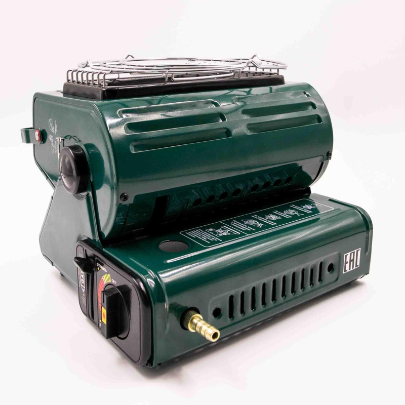 Газова плита-обігрівач Tramp TRG-036 потужністю 1.3 кВт з п'єзопідпалом та газовими балонами вагою 2340 гр
