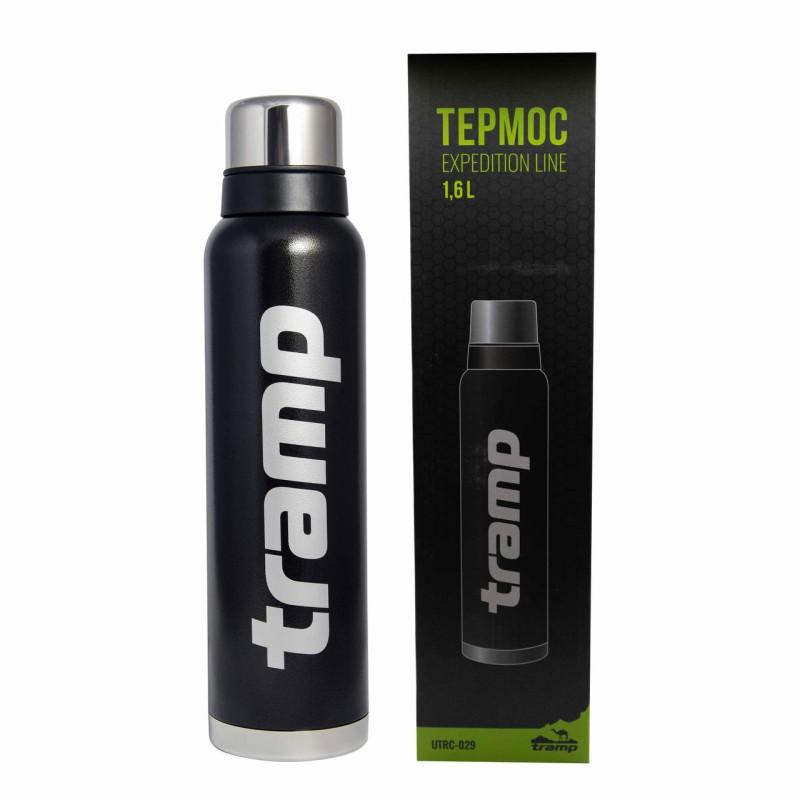 Термос TRAMP Expedition Line 1.6 л UTRC-029 Чорний Нержавіюча сталь 18/8 Легкий для напоїв