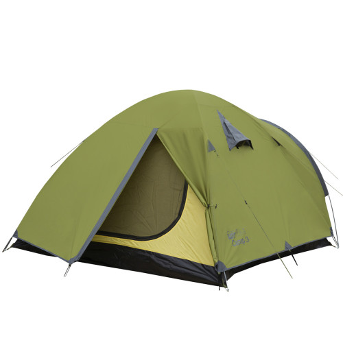 Палатка Tramp Lite Camp 3 оливкова UTLT-007 вага 4.1 кг водонепроникність тенту 4000 мм для кемпінгу та туризму