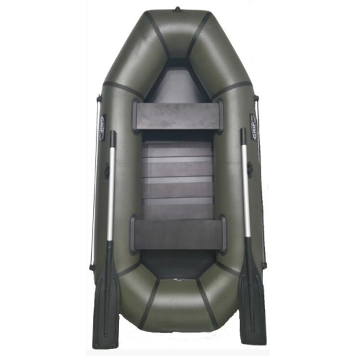 Надувна лодка ПВХ Grif boat GL-250S 2 місця фанерне дно вантажопідйомність 215 кг 650 г/м²