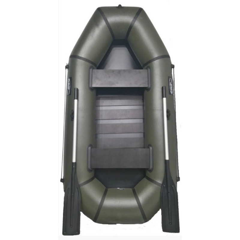 Надувна лодка ПВХ Grif boat GL-250S 2 місця фанерне дно вантажопідйомність 215 кг 650 г/м²