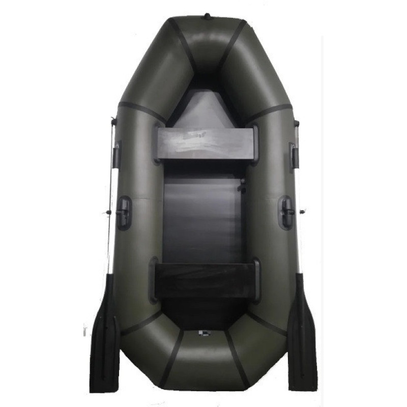 Лодка ПВХ Grif boat GL-250LS двомісна з поворотними уключинами сланевим настилом вантажопідйомність 215 кг