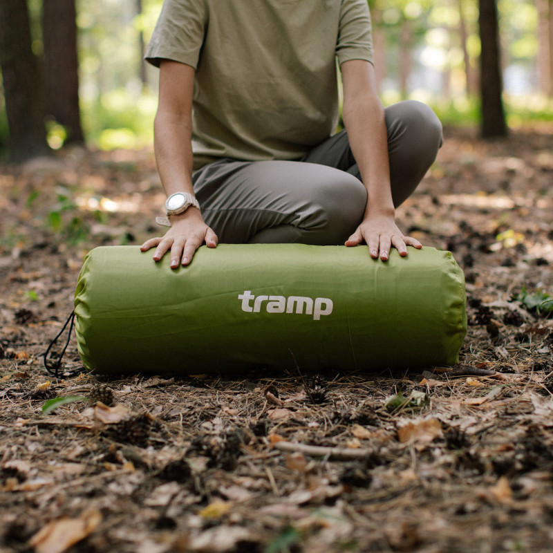 Самонадувний килимок Tramp COMFORT оливковий 190x60x3 вага 1.5 кг максимальне навантаження 130 кг
