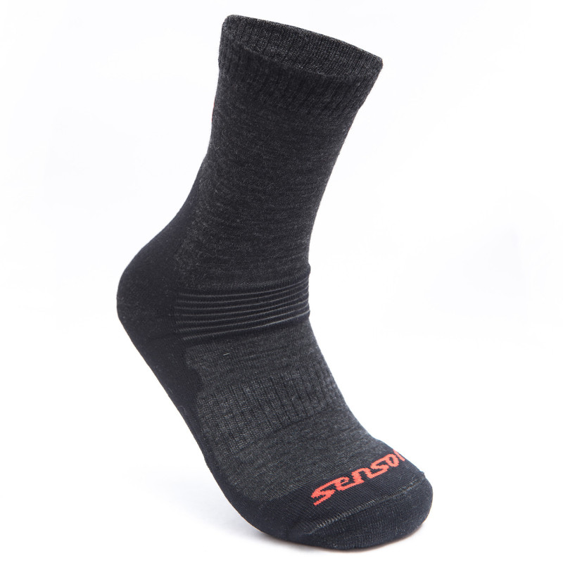 Носки Sensor Expedition Merino чорні/червоні 13200081 унісекс суміш мерино розмір 3-5 стильні та комфортні