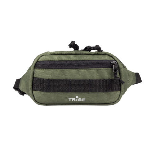 Поясна сумка Tribe 1.5 L T-ID-0001 оливковий регульований ремінь для бігу