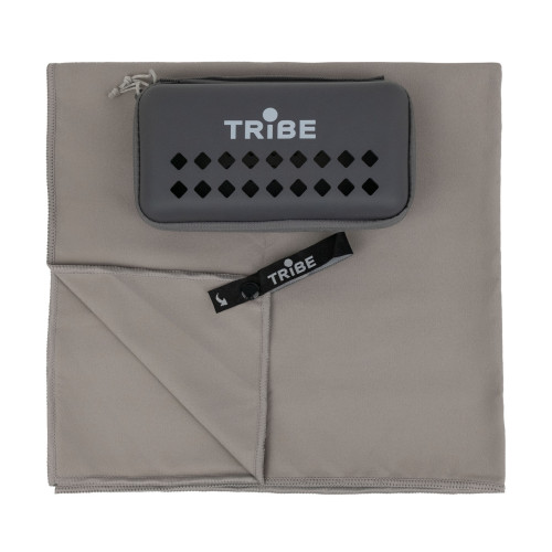 Полотенце мікрофіброве Tribe Pocket Towel 75х150 см T-LC-0001-XL сіре швидкосохнуче компактне для пляжу
