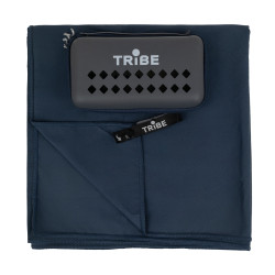 Полотенце мікрофіброве Tribe Pocket Towel 90х180 см темно-синє швидке висихання компактність Полотенце мікрофіброве Tribe Pocket Towel 90х180 см темно-синє швидке висихання компактність