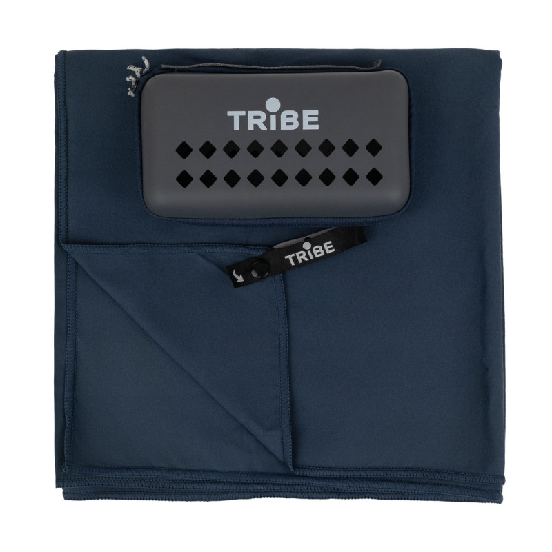 Полотенце мікрофіброве Tribe Pocket Towel 90х180 см темно-синє швидке висихання компактність