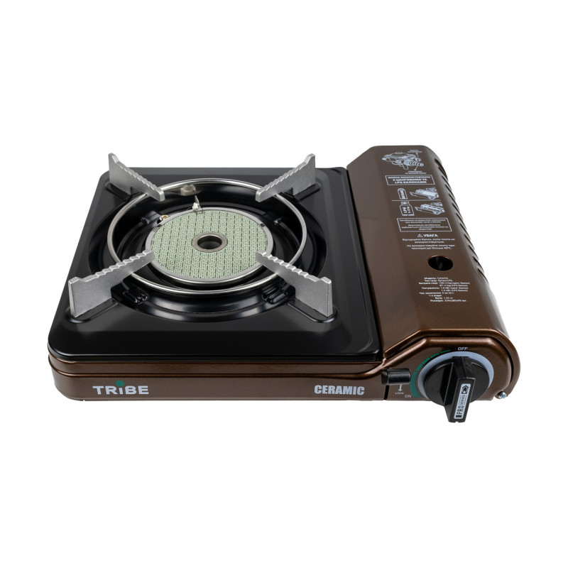 Газова плита Tribe Ceramic T-HD-0004 коричнева 60 см компактні розміри висока якість