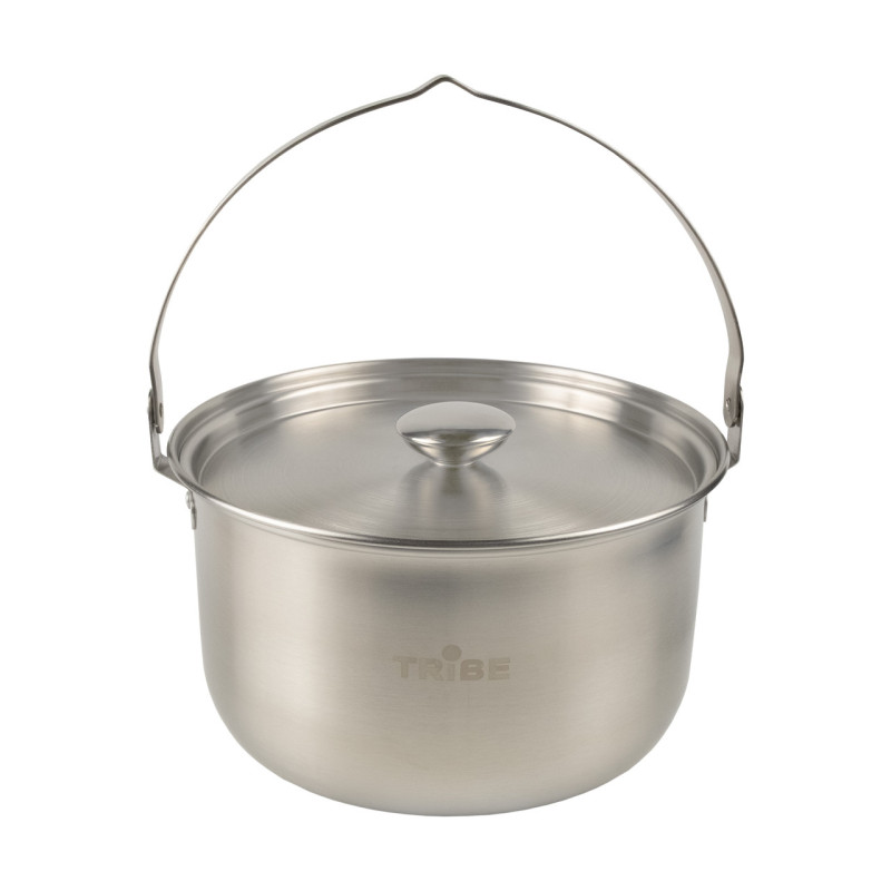 Казан Tribe Family Pot 3.5 л сталевий T-FH-0005-metal для відкритого вогню з корозійностійкої сталі