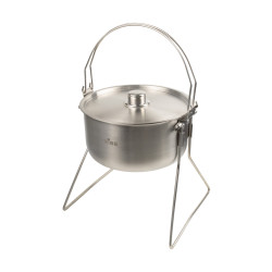 Казанок Tribe Fire Pot 5.4 л стальний T-FH-0006-metal для походів легкий універсальний Казанок Tribe Fire Pot 5.4 л стальний T-FH-0006-metal для походів легкий універсальний