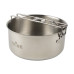 Казанок Tribe Tourist Pot 0.9 л сталевий T-FH-0007-metal компактний легкий для приготування на відкритому вогні