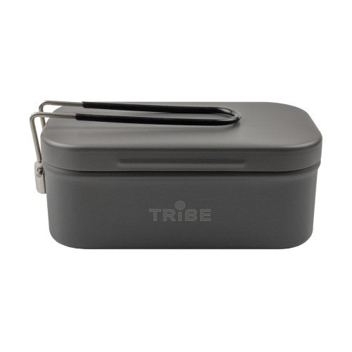 Контейнер для їжі Tribe Lunch Box Alu T-FG-0016-сірий непроливайка алюміній компактний дизайн