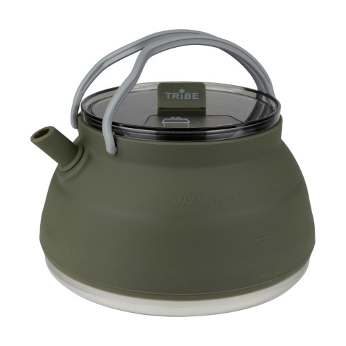 Чайник Tribe Collapsible Kettle 1.5 л силіконовий T-FF-0026 складний дизайн легкий olive