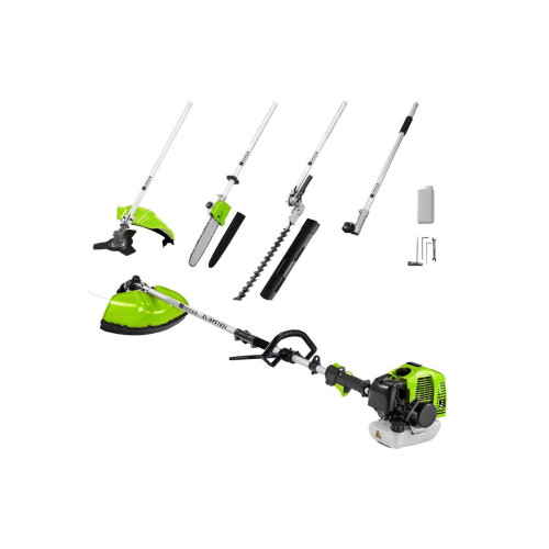 Садовий комплект Zipper ZI-GPS182J з 4 насадками 2-тактний бензиновий мотор 1650 Вт довжина ручки 620 мм
