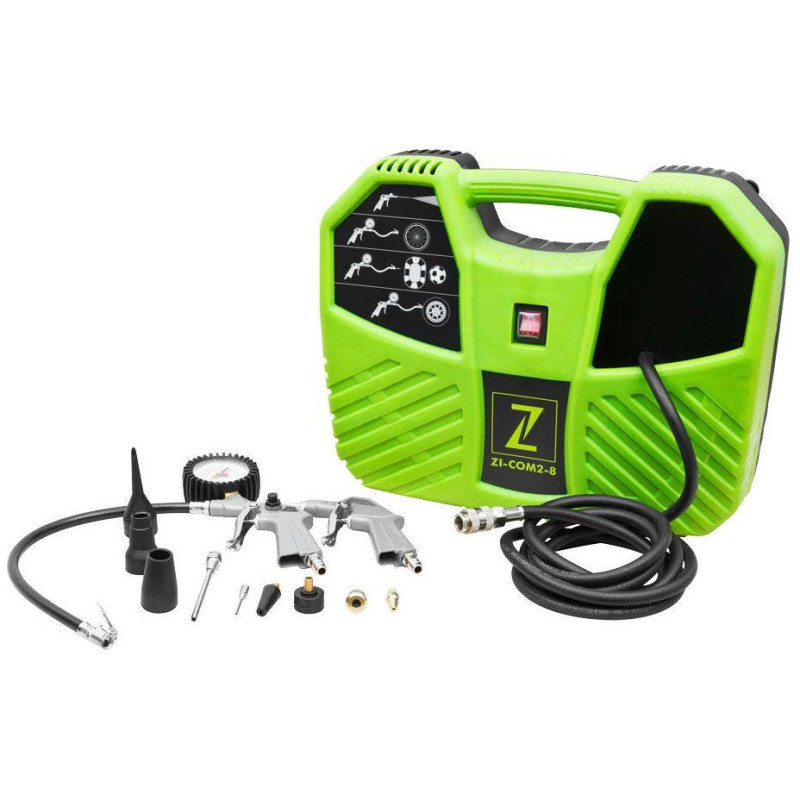 Компресор Zipper ZI-COM2-8 1100 Вт 180 л/хв максимальний тиск 8 бар безмасляний одноциліндровий