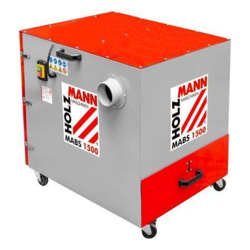 Аспіраційна установка Holzmann MABS1500 1500 м³/год 1.5 кВт 230 В компактний розмір можливість підключення до 2 станків