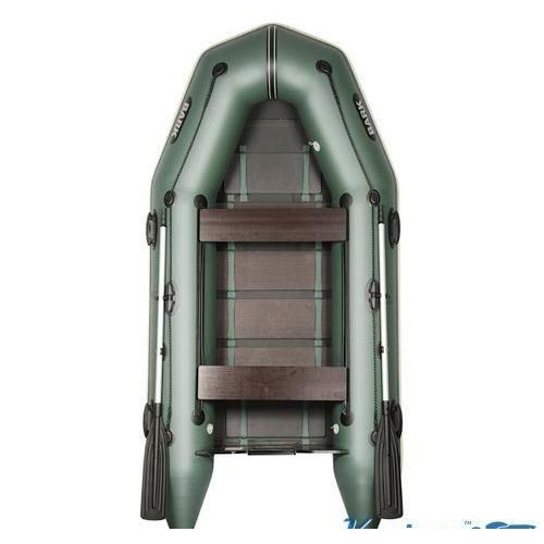 Надувна моторно-гребна ПВХ лодка BARK BT-310D тримісна зелена з жорстким настилом 390 кг пересувні сидіння
