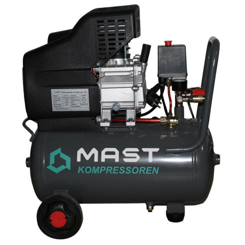Поршневий компресор MAST ZC-0.12/24L 1.5 кВт продуктивність 220 л/хв об'єм ресивера 24 л