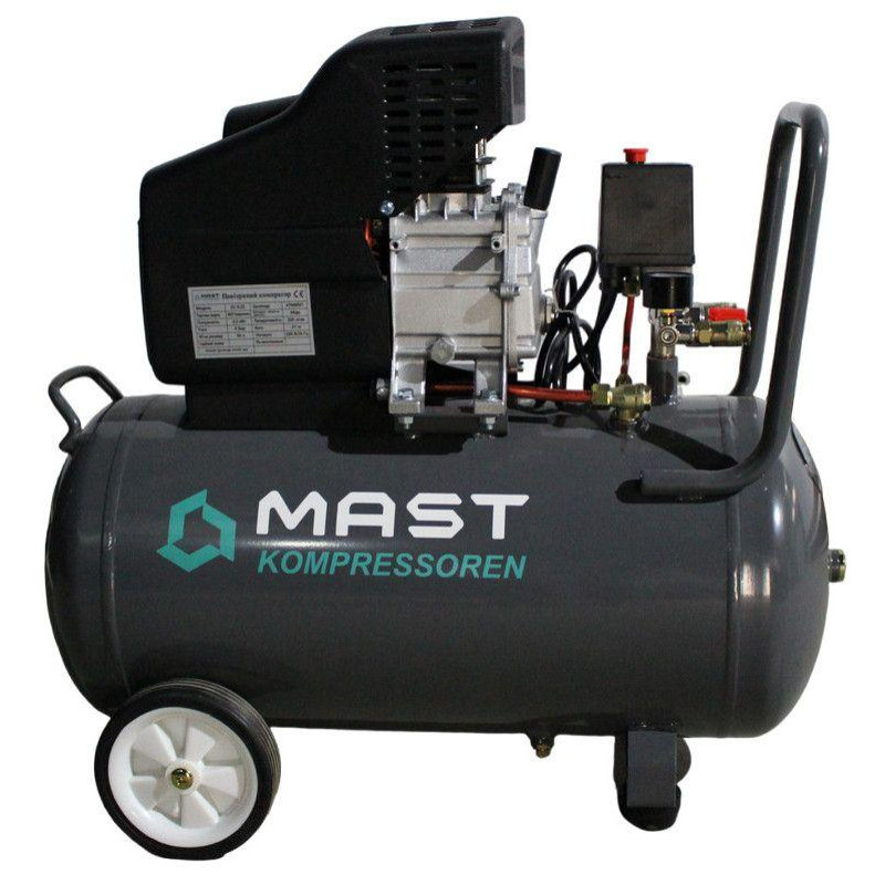 Поршневий компресор MAST ZC-0.25/50L потужність 2.2 кВт продуктивність 250 л/хв об'єм ресивера 50 л