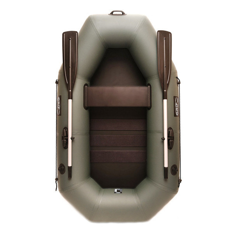 Надувна лодка GRIF boat GA-210 ПВХ 210 см 1 місце 200 кг вантажопідйомність фанерна реечна слань 2 кг