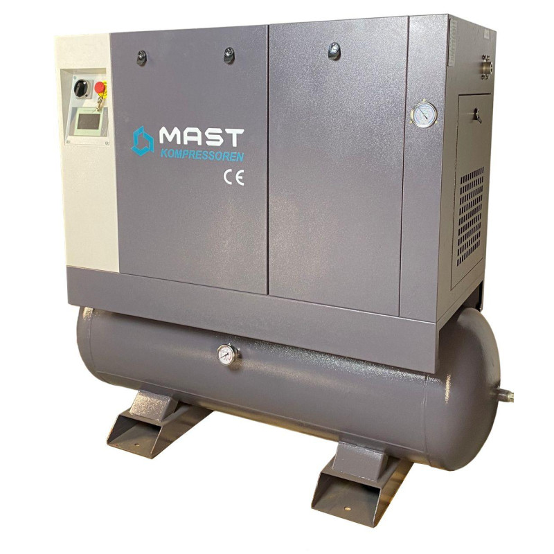 Винтовий компресор Mast LZN-10 COMBO 960 л/хв тиск 10 Бар осушувач ресивер 300 л компактний низький шум
